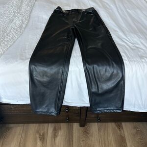 Abercrombie ultra high rise leather pant